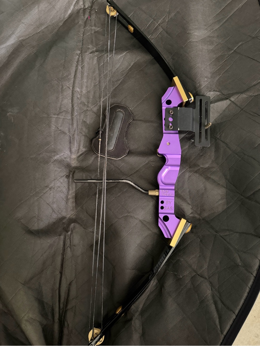 Girls Purple & Black Compound Bow with carry case